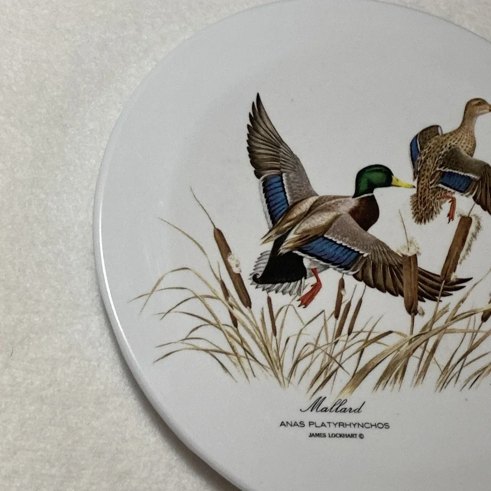 Mebel Round Tray Italy Mallards James‎ Lockhart Melamine MCM Ducks Footed